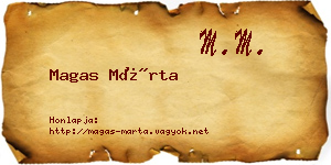 Magas Márta névjegykártya