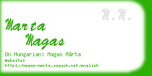 marta magas business card
